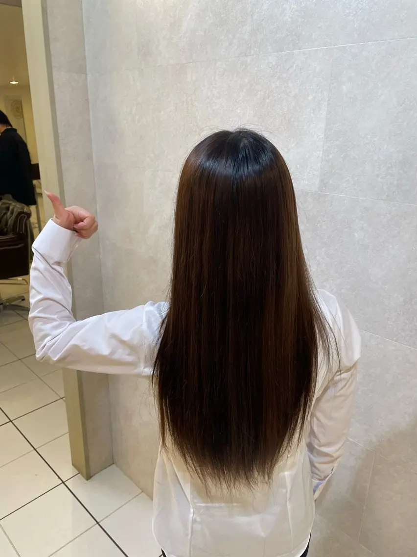 ロング 縮毛矯正 郡山駅前美容師 熊田 歩夢のヘアスタイル