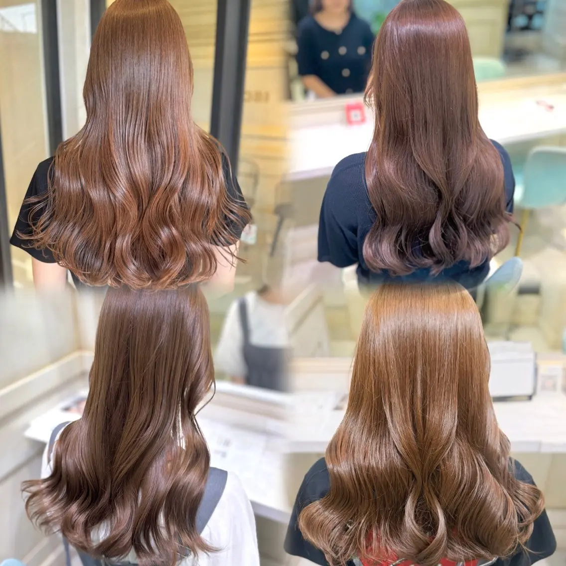 【🌹ブリーチなしダブルカラー🌹】ミニモ限定❕ボブカット + 透明感カラー + 1step補修トリートメント🤍の写真