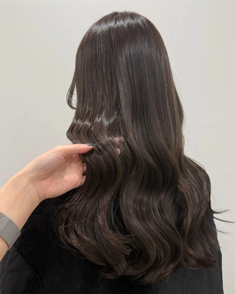 ロング カラー カット ヘアカラー トリートメント ニシザカ マナのヘアスタイル