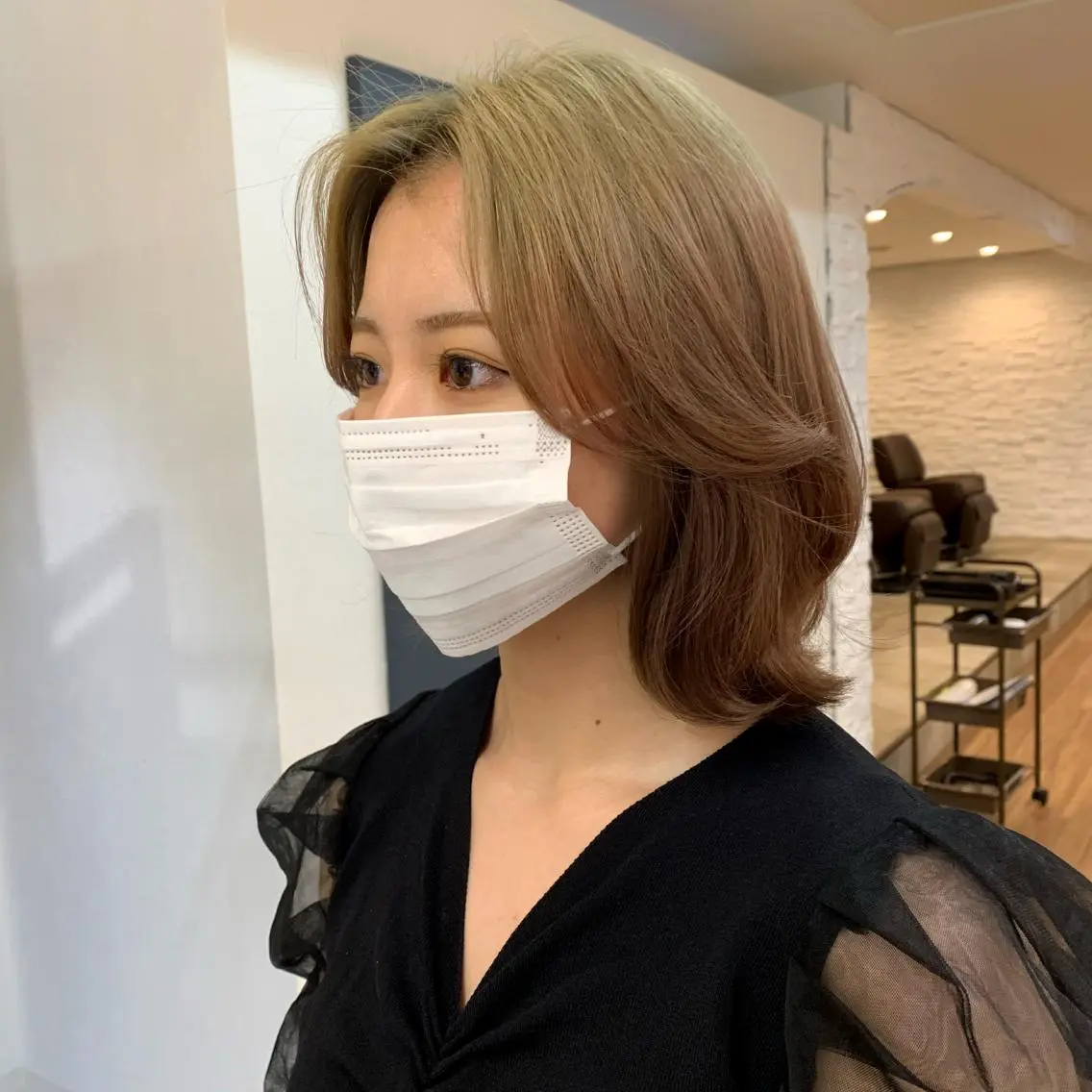 ミディアム くびれヘア 【韓国風くびれヘア】 joule小木曽輝のヘアスタイル