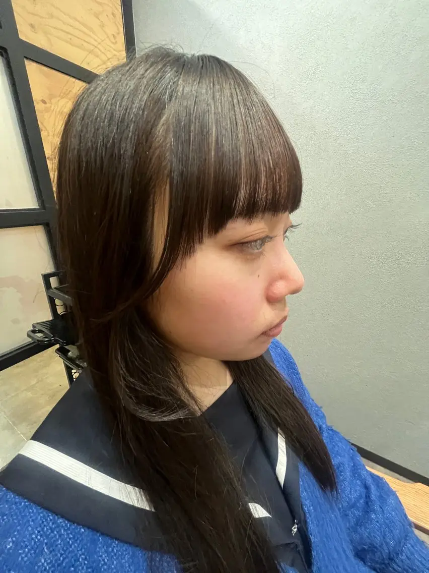 セミロング カラー 久木原 ゆりのヘアスタイル