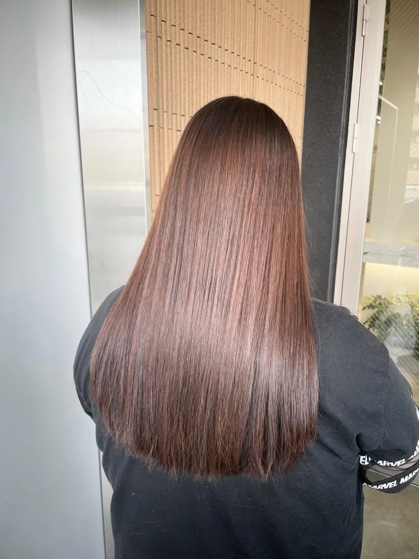 ロング カラー カット 縮毛矯正 縮毛矯正特化 RUNAのヘアスタイル
