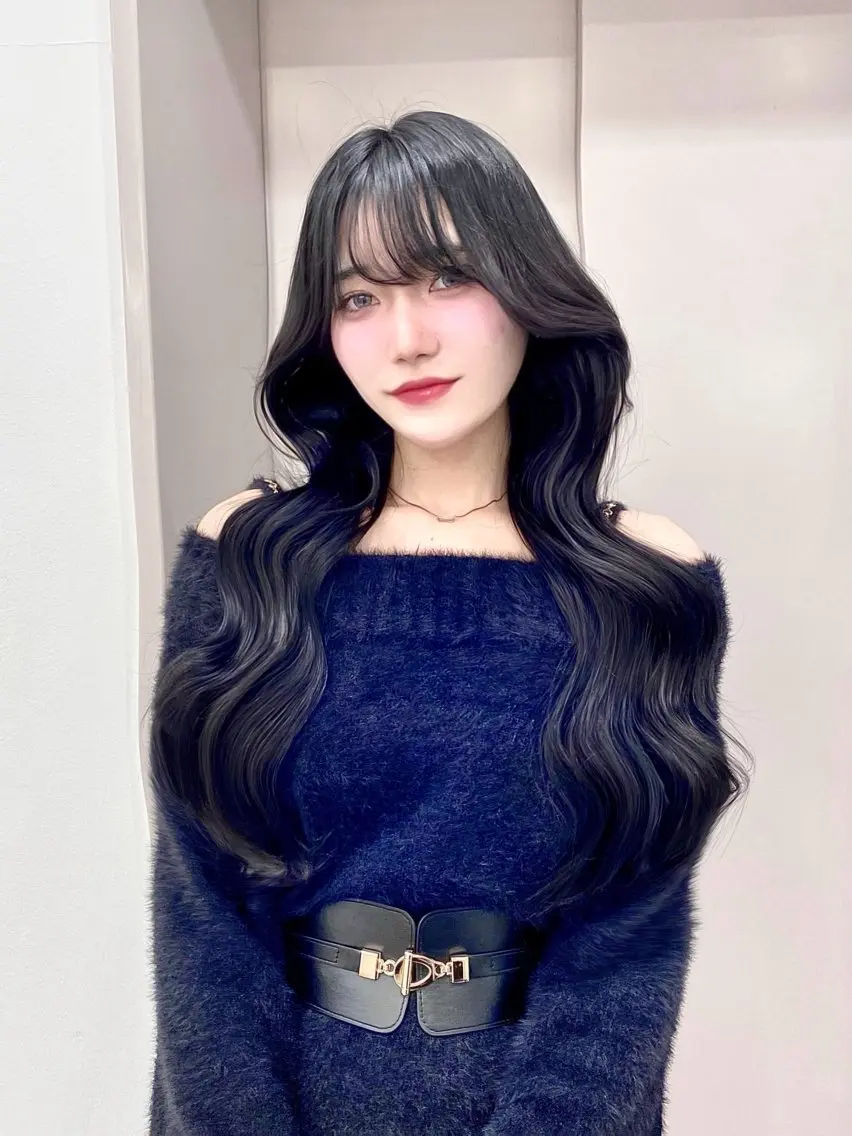 ロング カラー 韓国ヘア🩶리나🤍 りぴのヘアスタイル