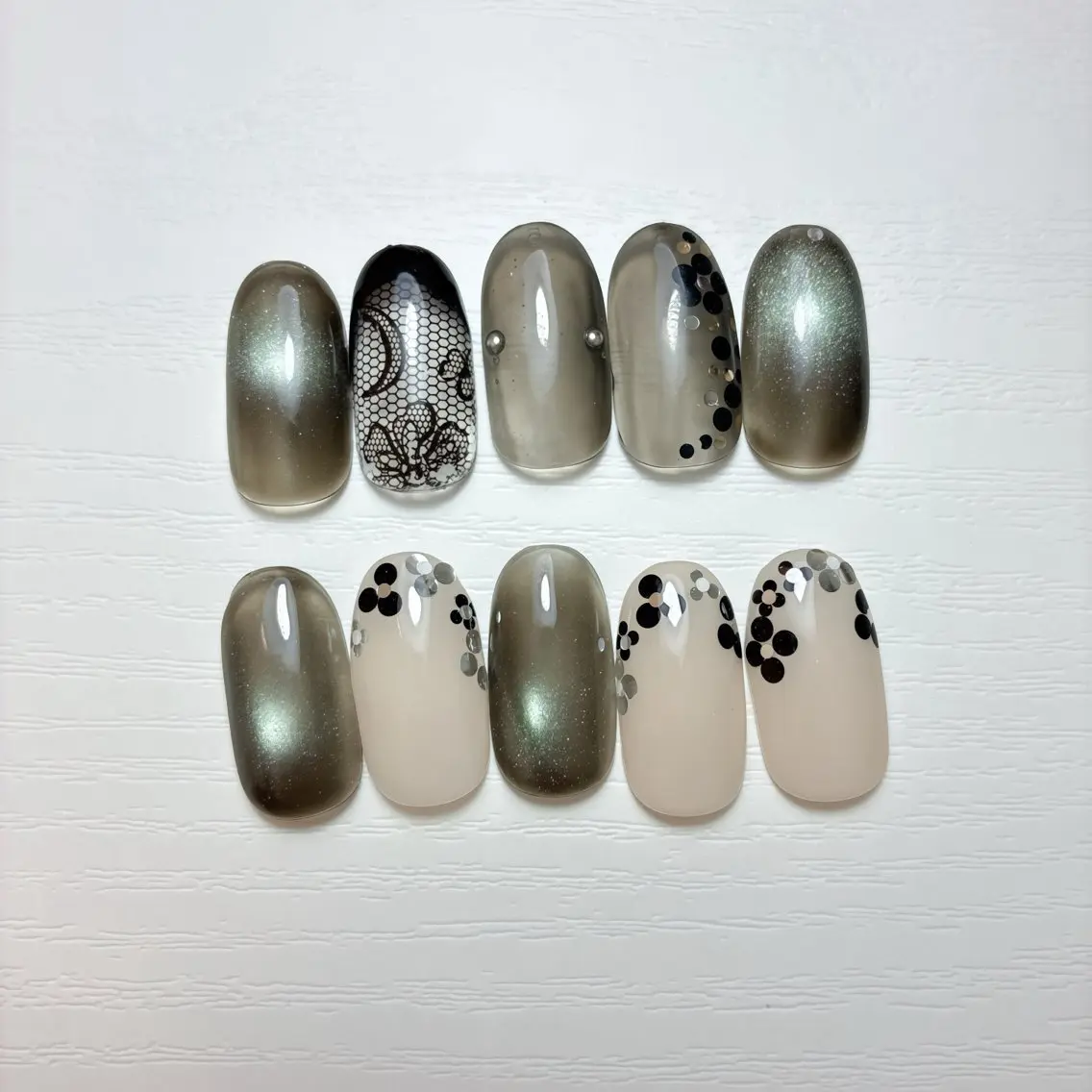 ネイル フットネイル 氷ネイル・うるうるネイル マグネットネイル ニュアンスネイル シンプルネイル ハンドネイル nail salon anoneのネイルデザイン