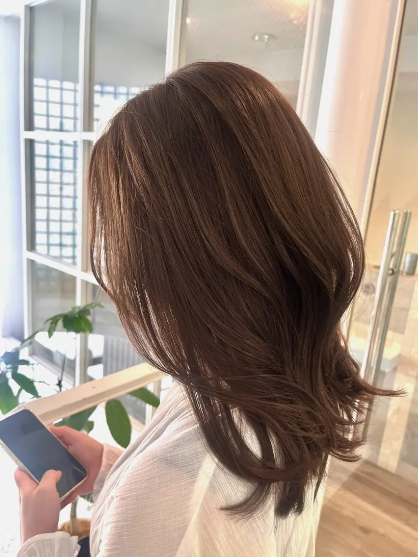 ミディアム アッシュ アッシュブラウン MILIA 古石　和奈のヘアスタイル