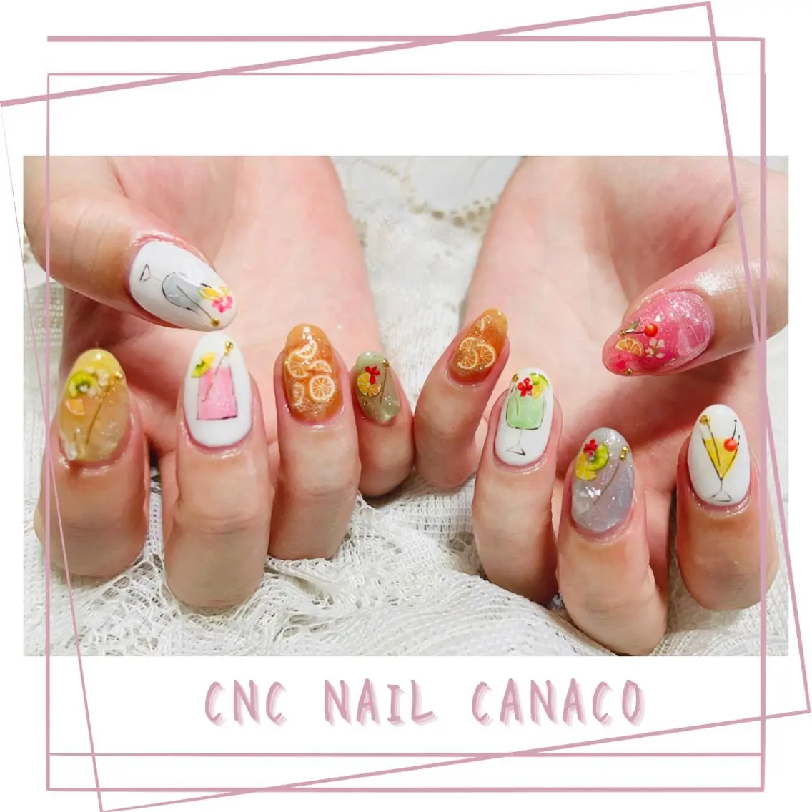 ネイル アートネイル ジェルネイル マグネットネイル 持ち込み ストーンネイル ベテランネイル cnc nailのネイルデザイン