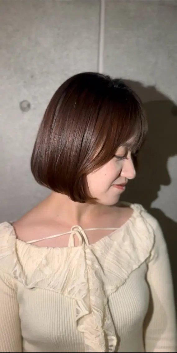 ショート ボブ カット 🎀LUNA🎀 レイヤーカット/艶髪のヘアスタイル