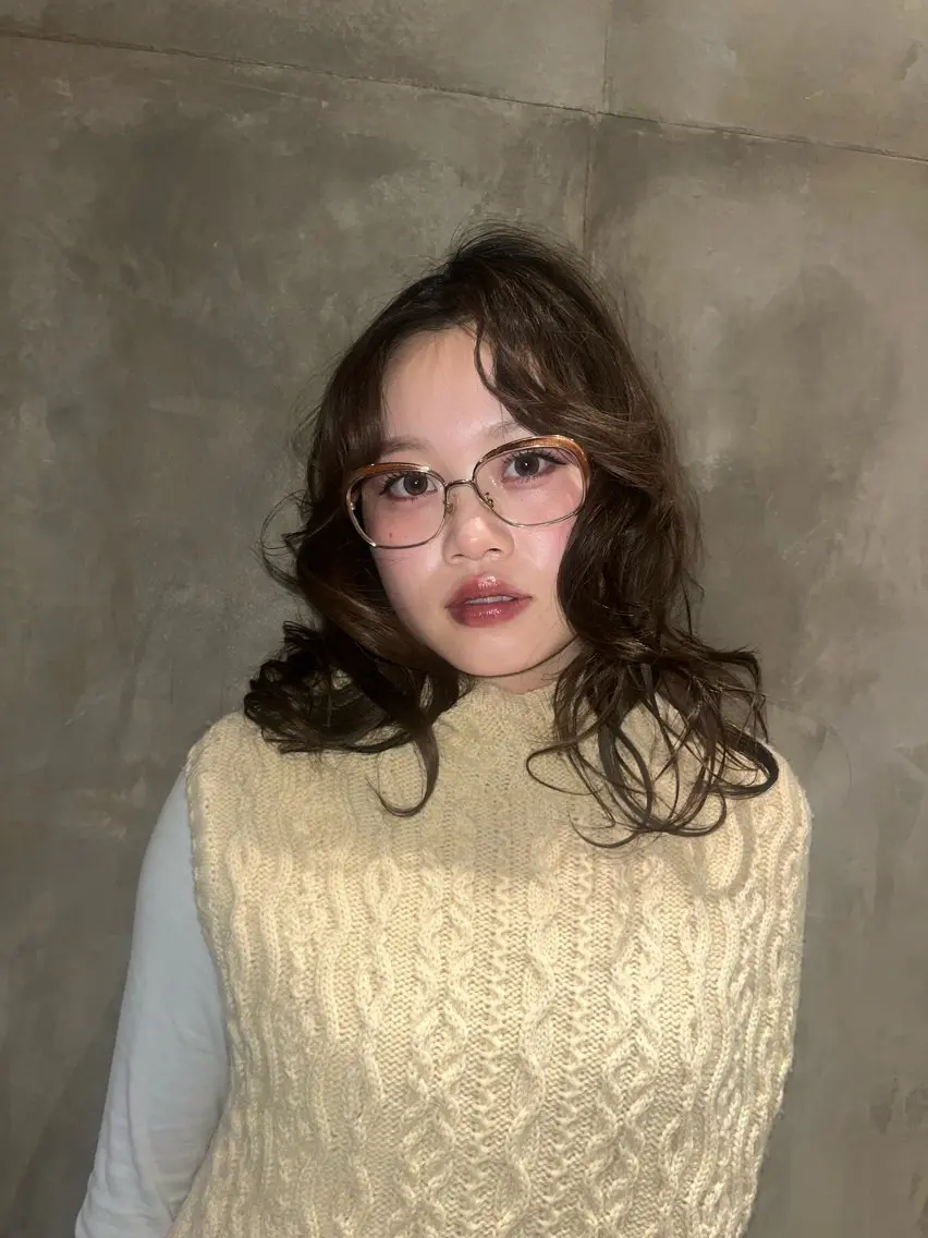 セミロング ヘアカラー Daisy／大名 ・天神／はやしれいのヘアスタイル