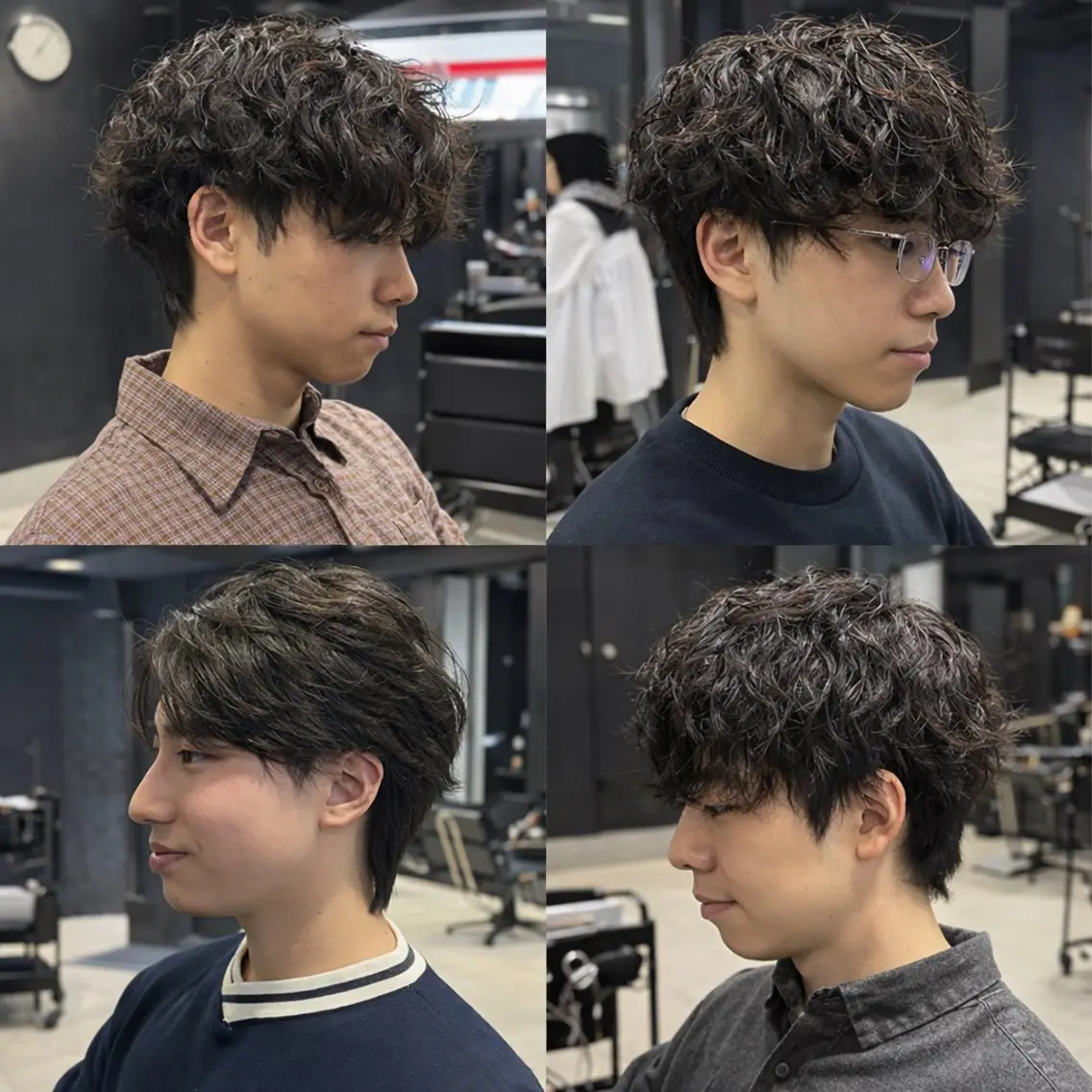 ミディアム パーマ メンズ ミディアムパーマ メンズパーマ メンズウルフカット ウルフカット カット パーマ 【フェザーパーマ】 【縮毛矯正】鶴田文のヘアスタイル