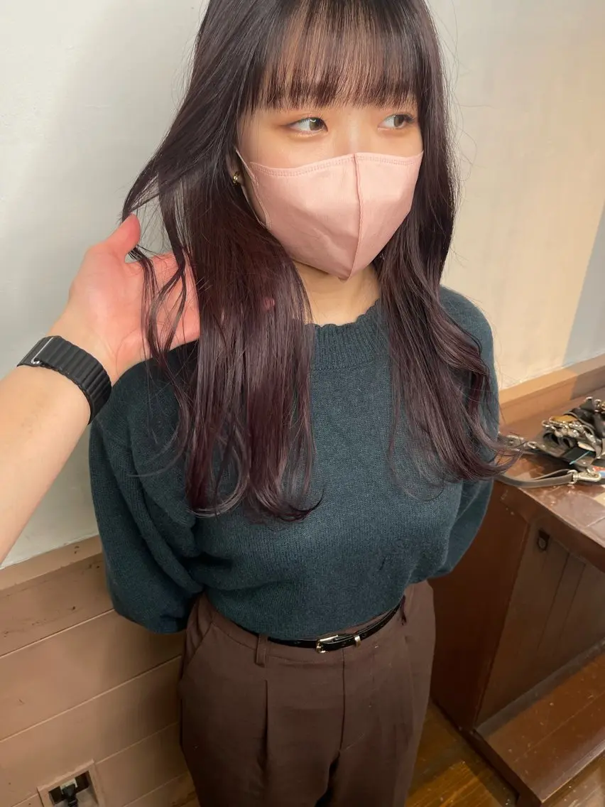 ロング カラー カット ヘアカラー トリートメント 遠山 葉月のヘアスタイル
