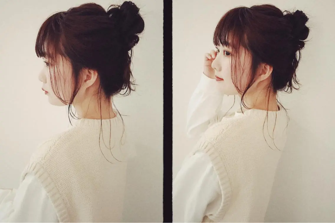 ミディアム ヘアアレンジ ヘアセット 市川 千夏のヘアスタイル