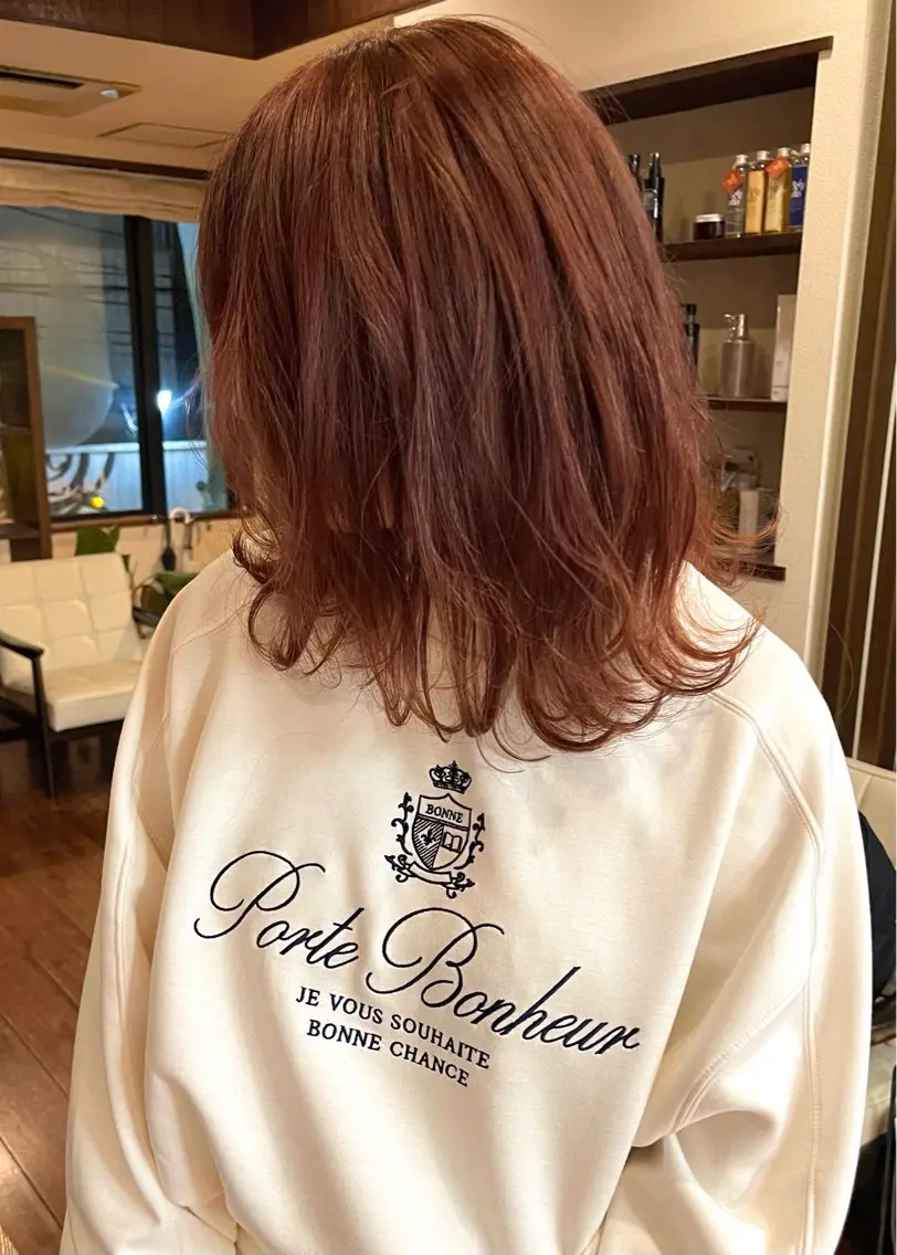 ミディアム カラー ブラウンカラー ヘアカラー トリートメント 田室 和幸のヘアスタイル
