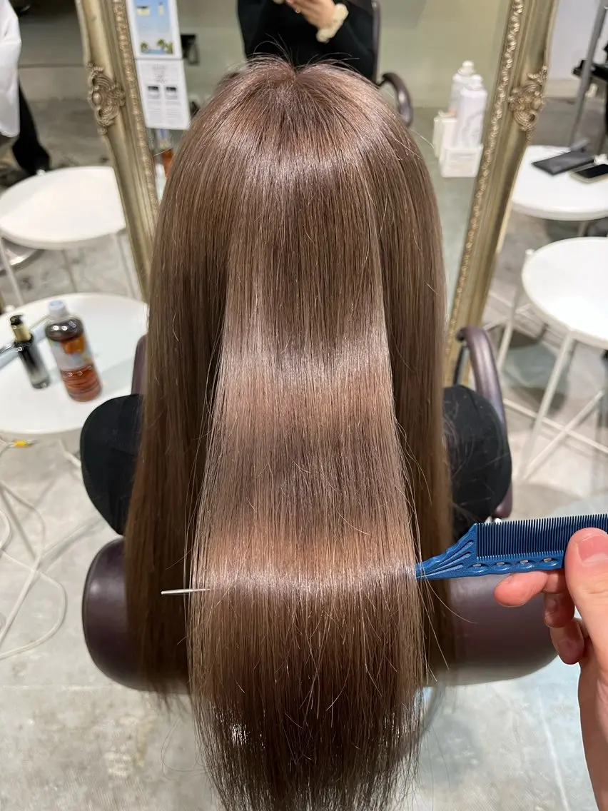 ロング ヘアカラー トリートメント 田中 准羽のヘアスタイル