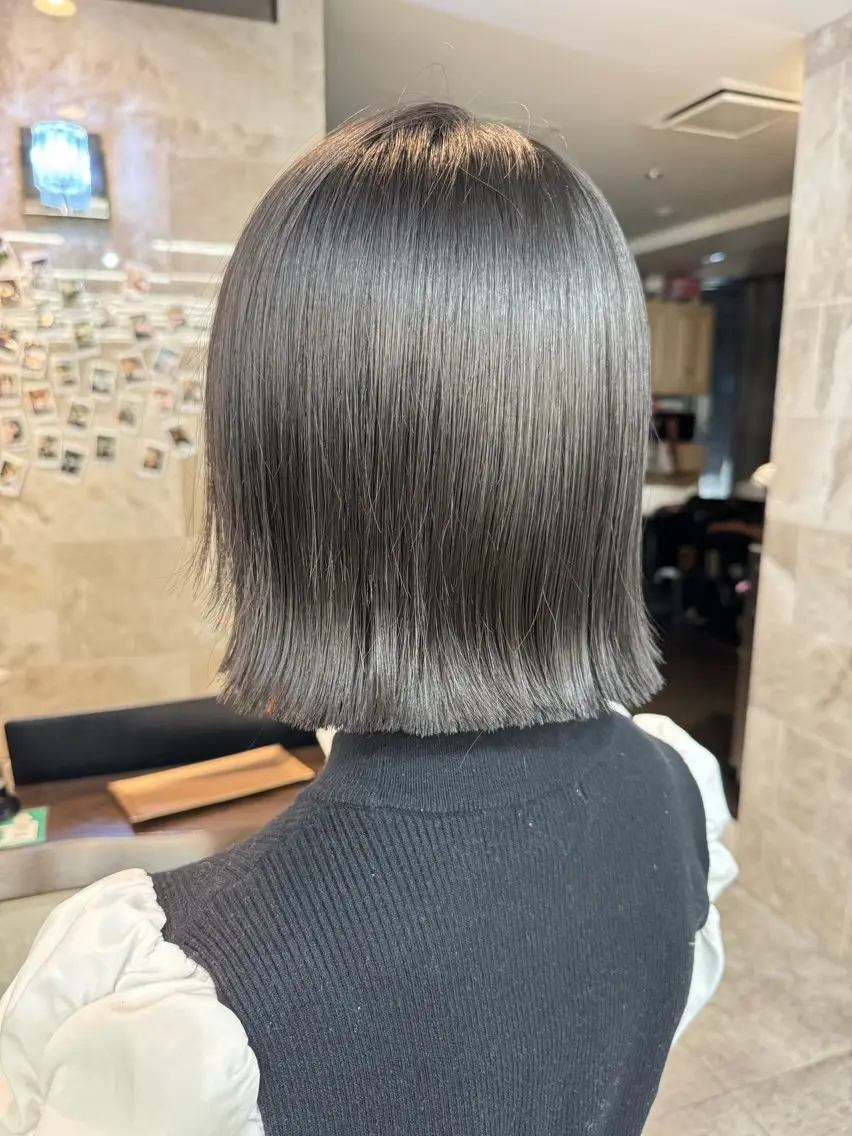 ショート カラー ボブ レイヤー職人 横浜/似合わせ/秋山のヘアスタイル