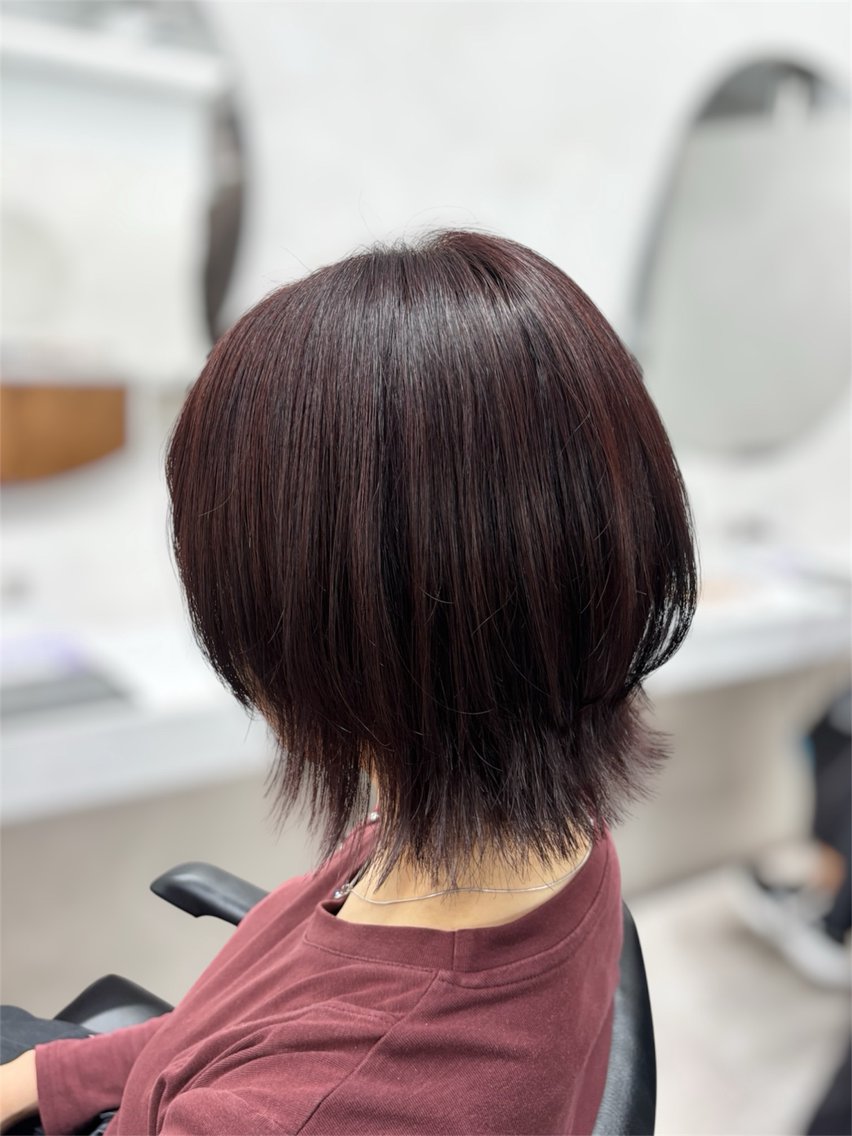 ショート カラー ボブレイヤー ボブ レイヤーカット カット ヘアカラー トリートメント 垢抜けダブルカラー/ ボブ AYAKAのヘアスタイル