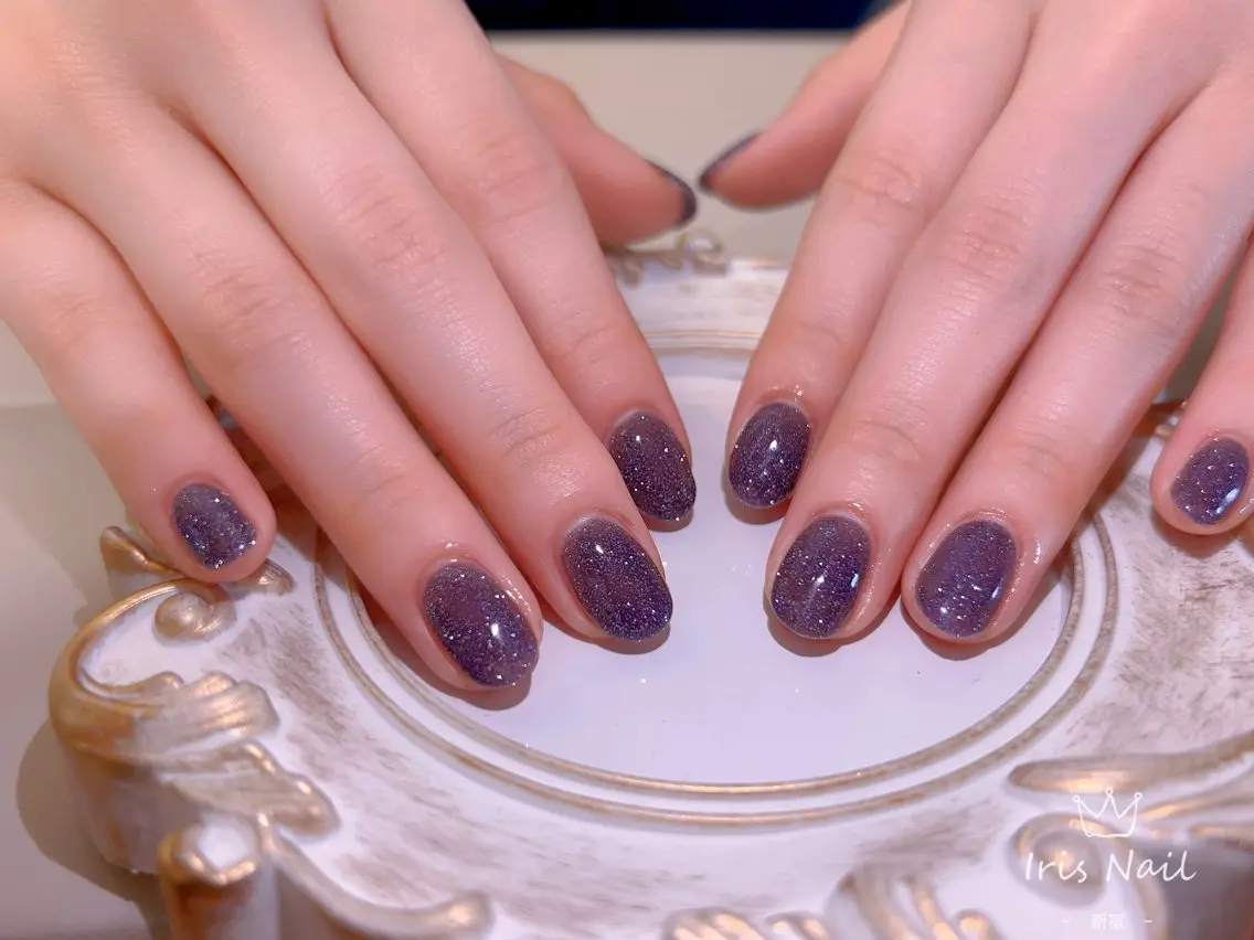 ネイル フレンチネイル ジェルネイル グラデーション 韓国ネイル マグネットネイル 【長さ出し】 IRIS NAILのネイルデザイン