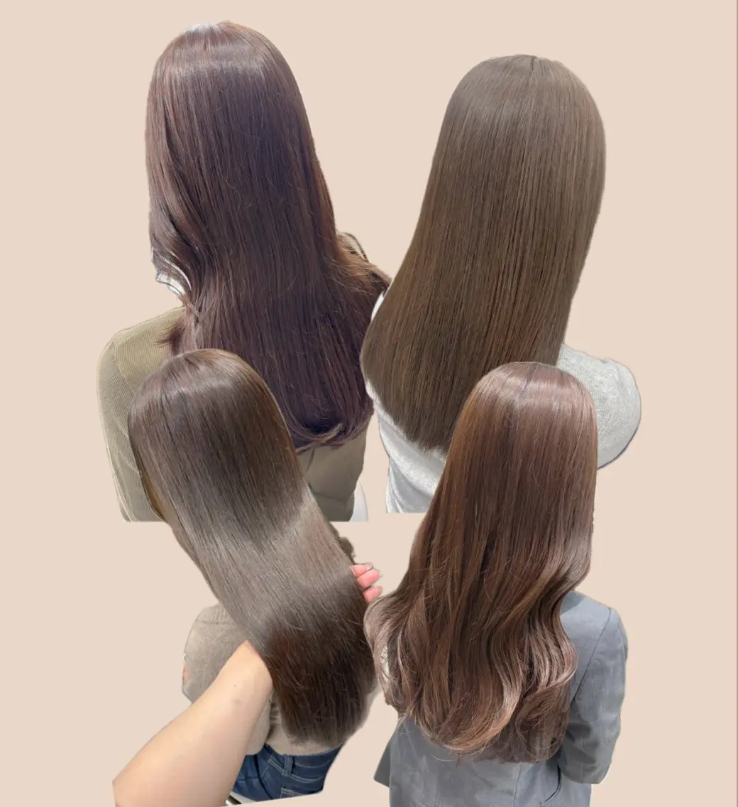 ロング カラー アッシュ 韓国風ヘア レイヤーカット カット ヘアカラー トリートメント 藤野 結衣のヘアスタイル