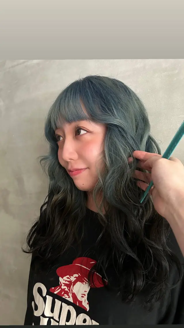 ロング カラー カット ヘアカラー トリートメント タナカ カナ🫧のヘアスタイル