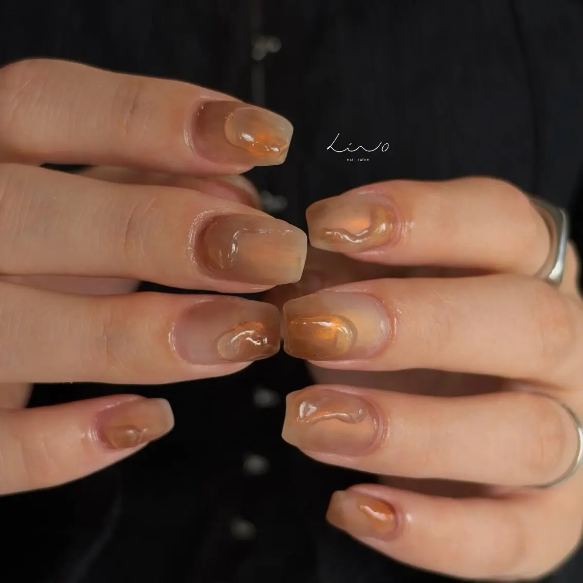 ネイル ニュアンスネイル ショートネイル ハンドネイル nail salon linoのネイルデザイン