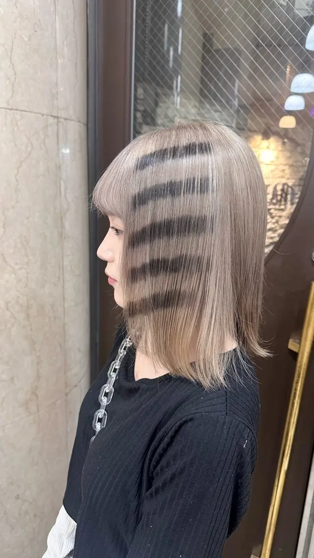 ミディアム ヘアカラー さ りのヘアスタイル