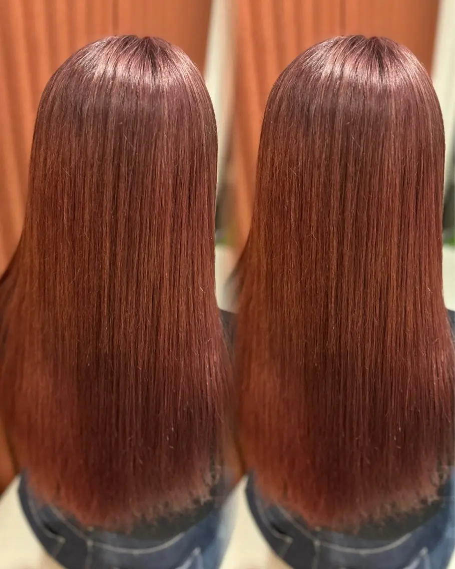 ロング カラー ブリーチ ケアブリーチ カシス 透明感カラー ピンクカラー Cinci💛いつか 💛透明感カラーのヘアスタイル
