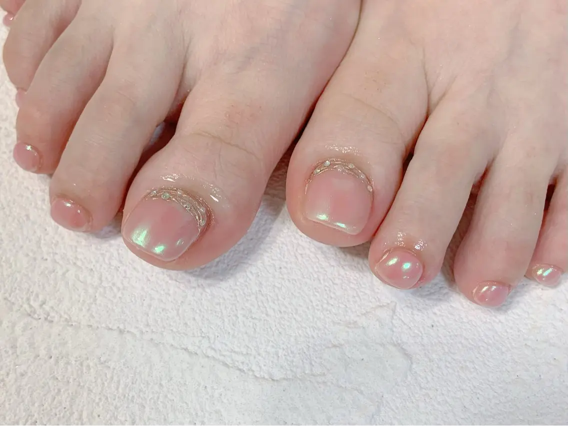 ネイル ストーンネイル フットネイル Nail Jolieのネイルデザイン