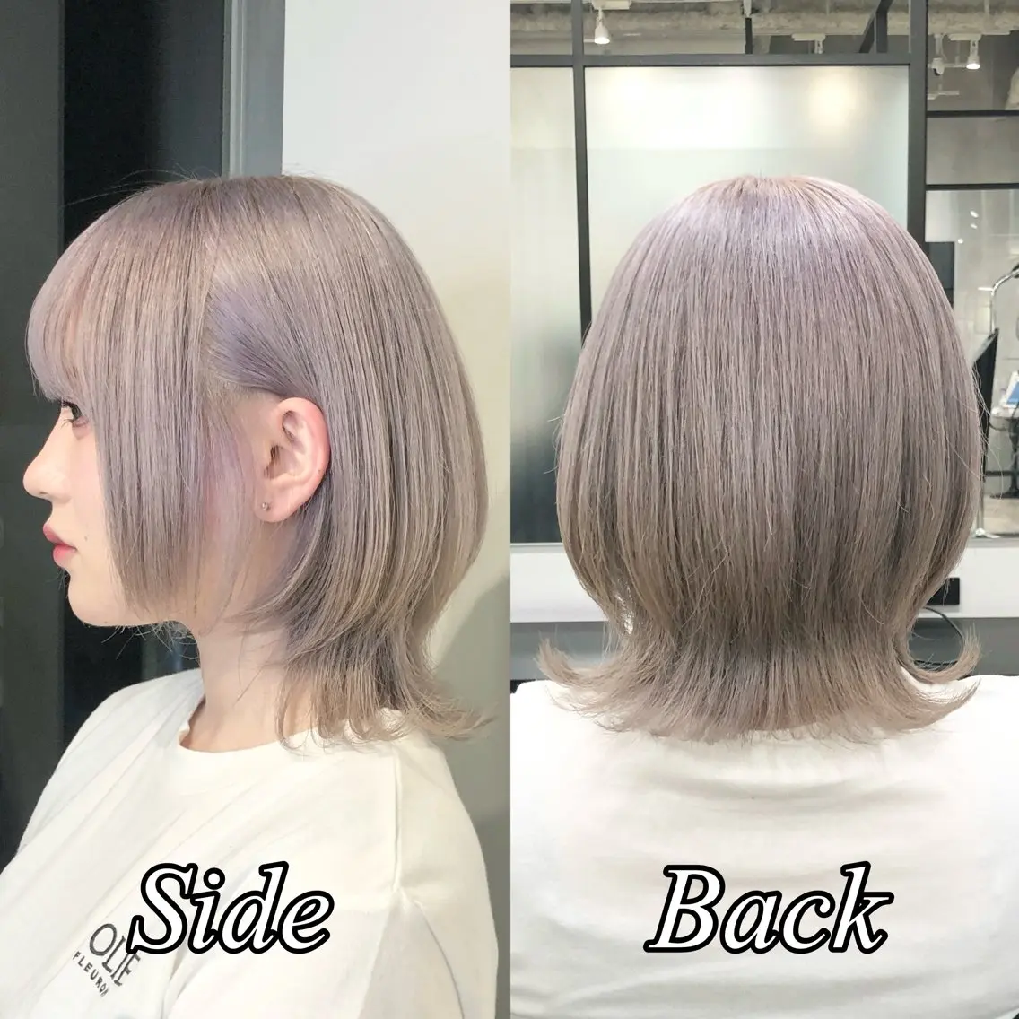 ショート カラー ヘアアレンジ ハイトーンカラー ウルフカット ヘアカラー トリートメント ｲﾝﾅｰｶﾗｰ屋さん 🫧伊藤拓実のヘアスタイル