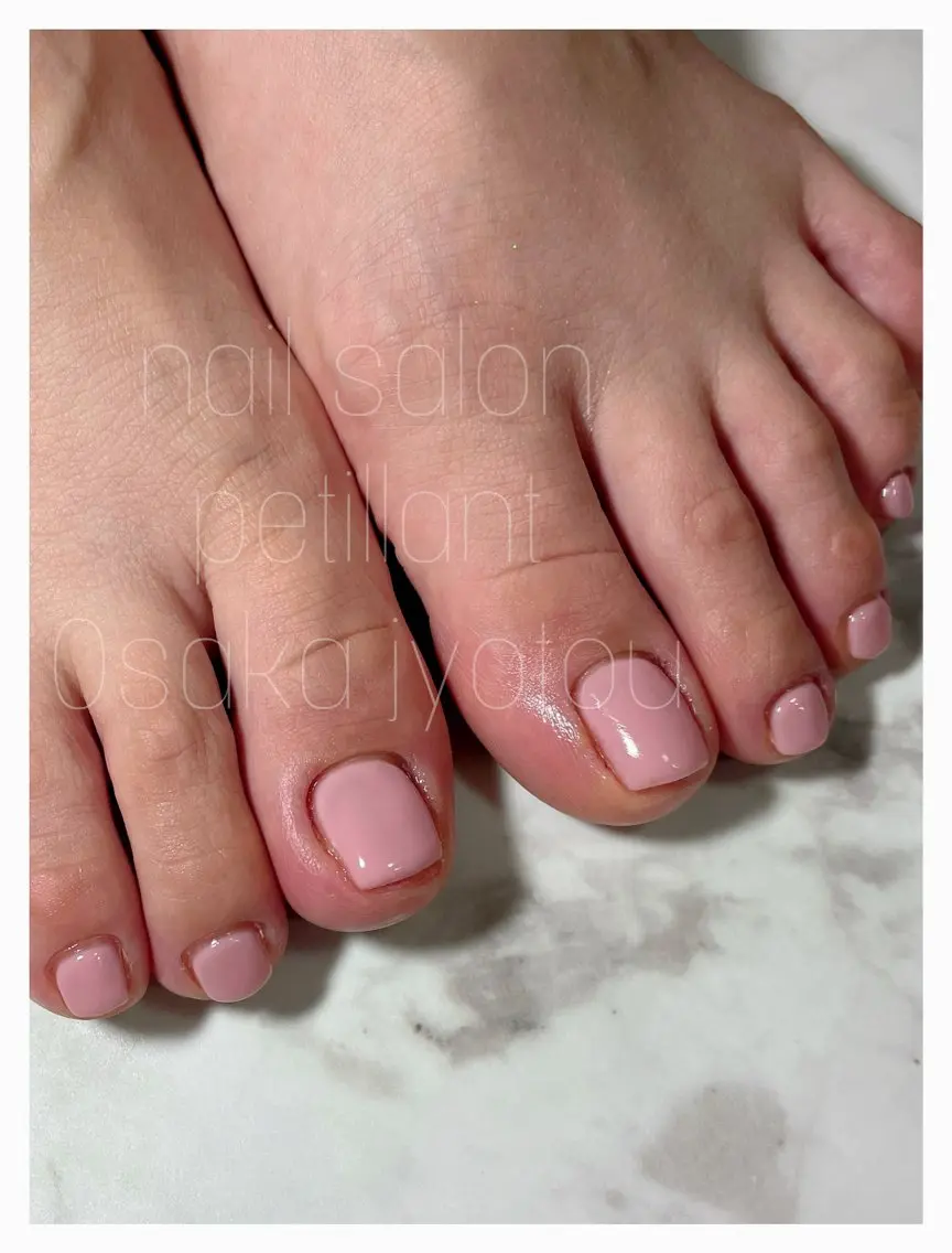 ネイル ピンク 春ネイル フットネイル nail salon petillantのネイルデザイン