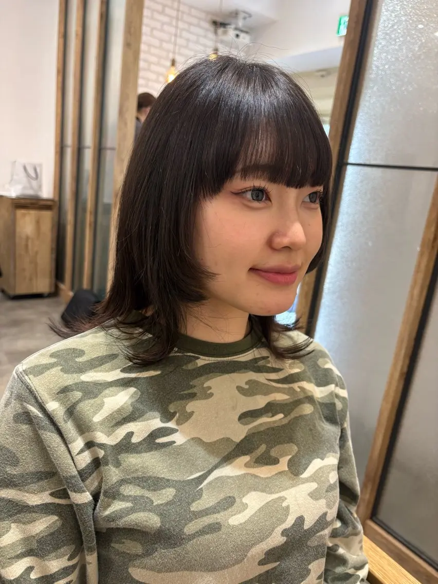 ミディアム り このヘアスタイル