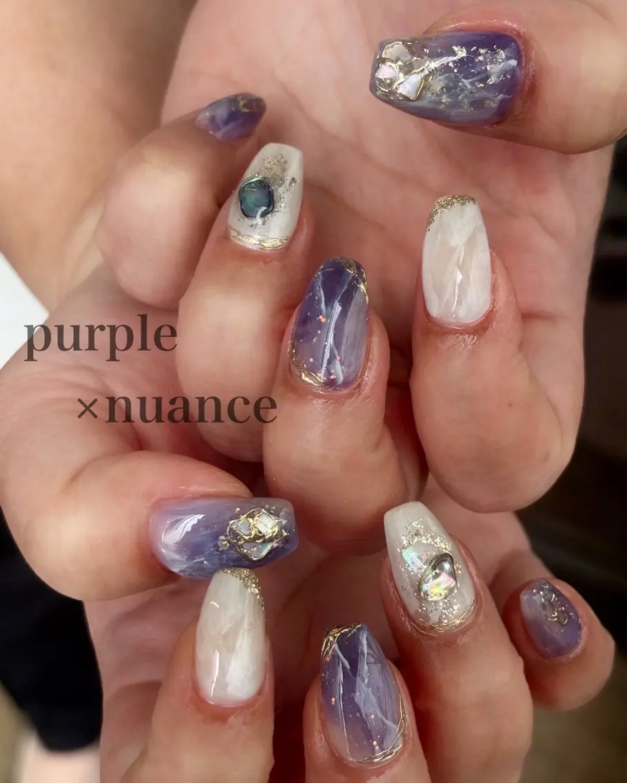おまかせニュアンスネイル♡(パーツ込み)の写真
