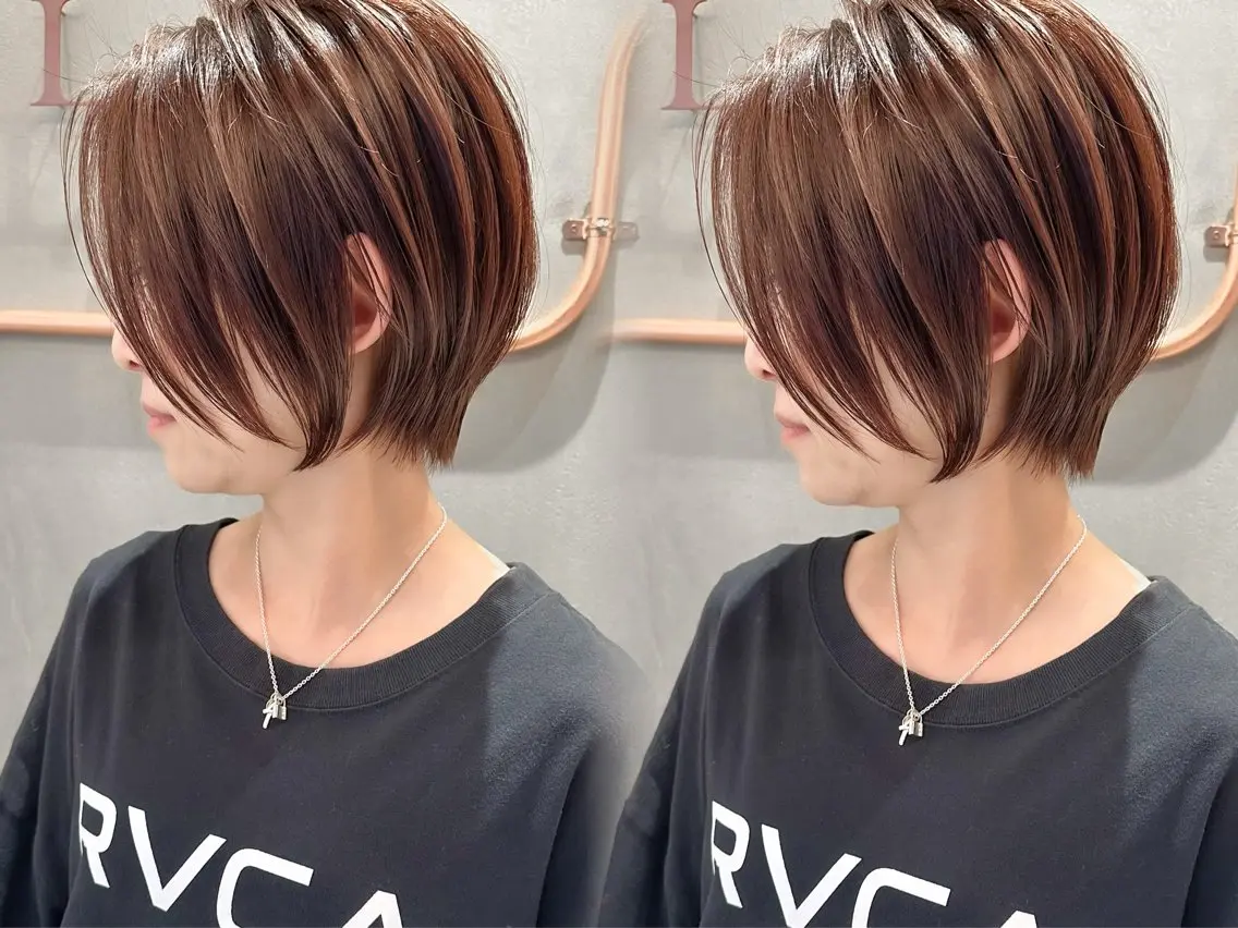 ショート カラー カット ヘアカラー トリートメント ボブ/ショート/ 縮毛矯正⚜️工藤昴のヘアスタイル