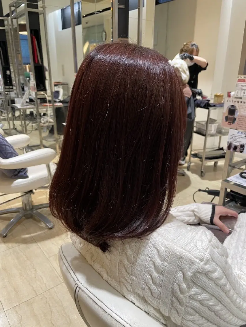 ミディアム カラー ヘアカラー 梶村 桃歌のヘアスタイル