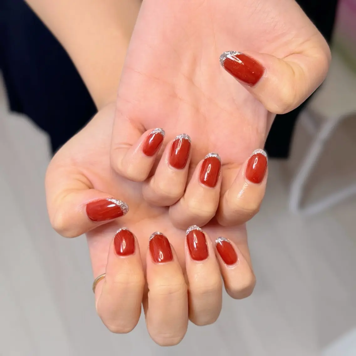 ネイル アートネイル オーロラネイル チークネイル フレンチネイル ガラスフレンチ 🎀🎀YooLi Nail Salonのネイルデザイン