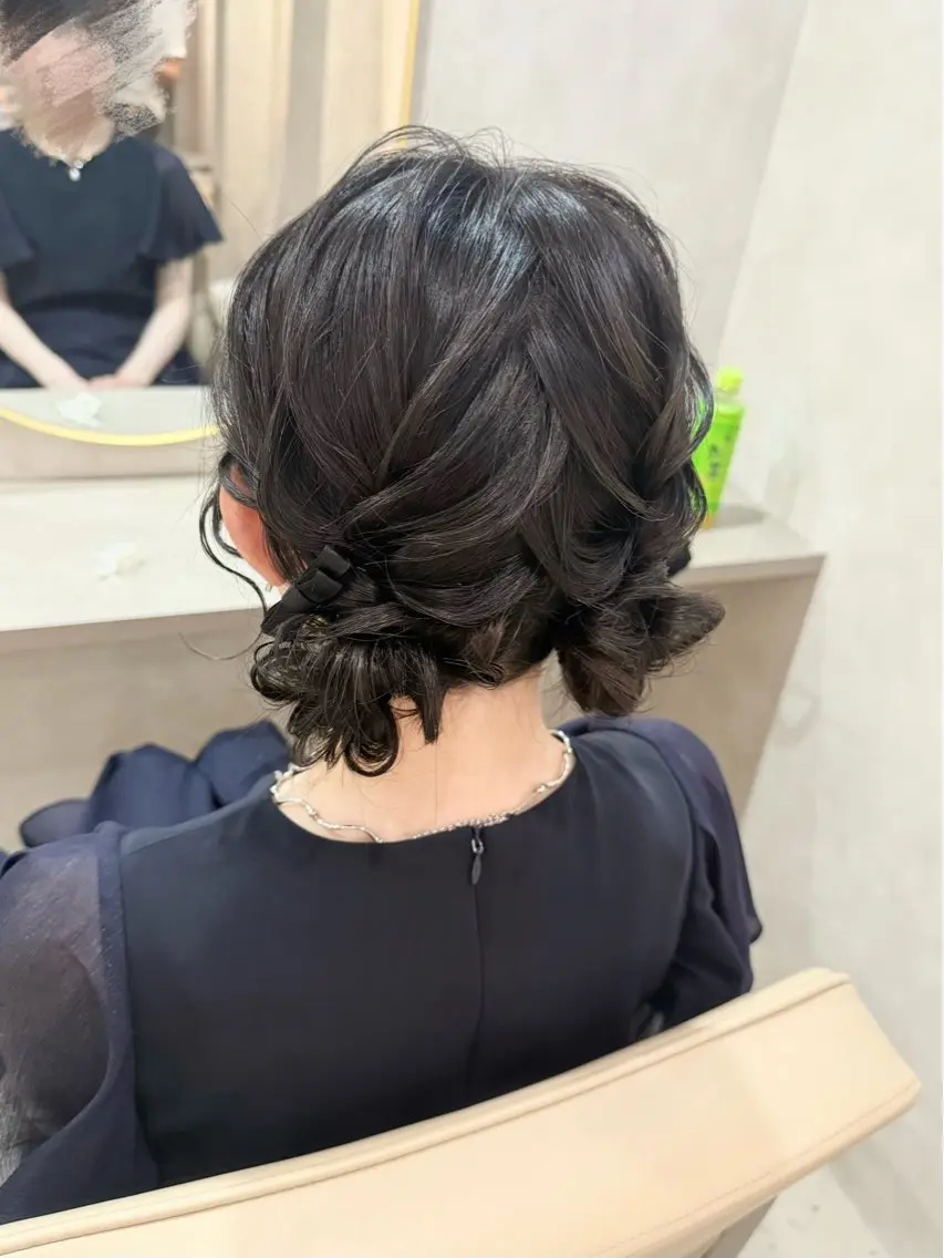 ヘアアレンジ ヘアセット セットサロンCURE 🩵あんみのマツエク・マツパデザイン