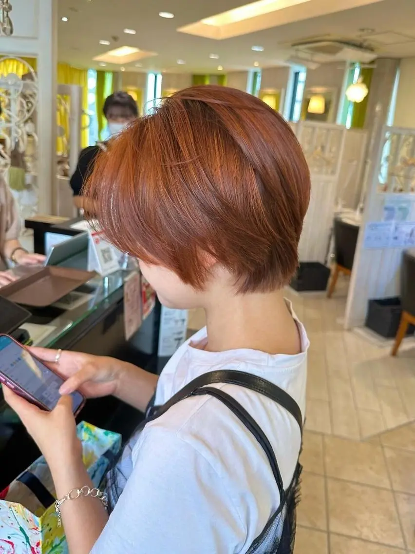《 カットモデル 》 レディースカット🧸⸒⸒ クイックトリートメント付(ショートスタイル限定𖤐 ̖́-)の写真