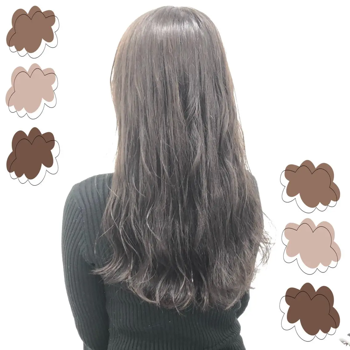ロング カラー パーマ ヘアアレンジ メンズ キッズ 上品＆韓国風 🥀海心🥀のヘアスタイル