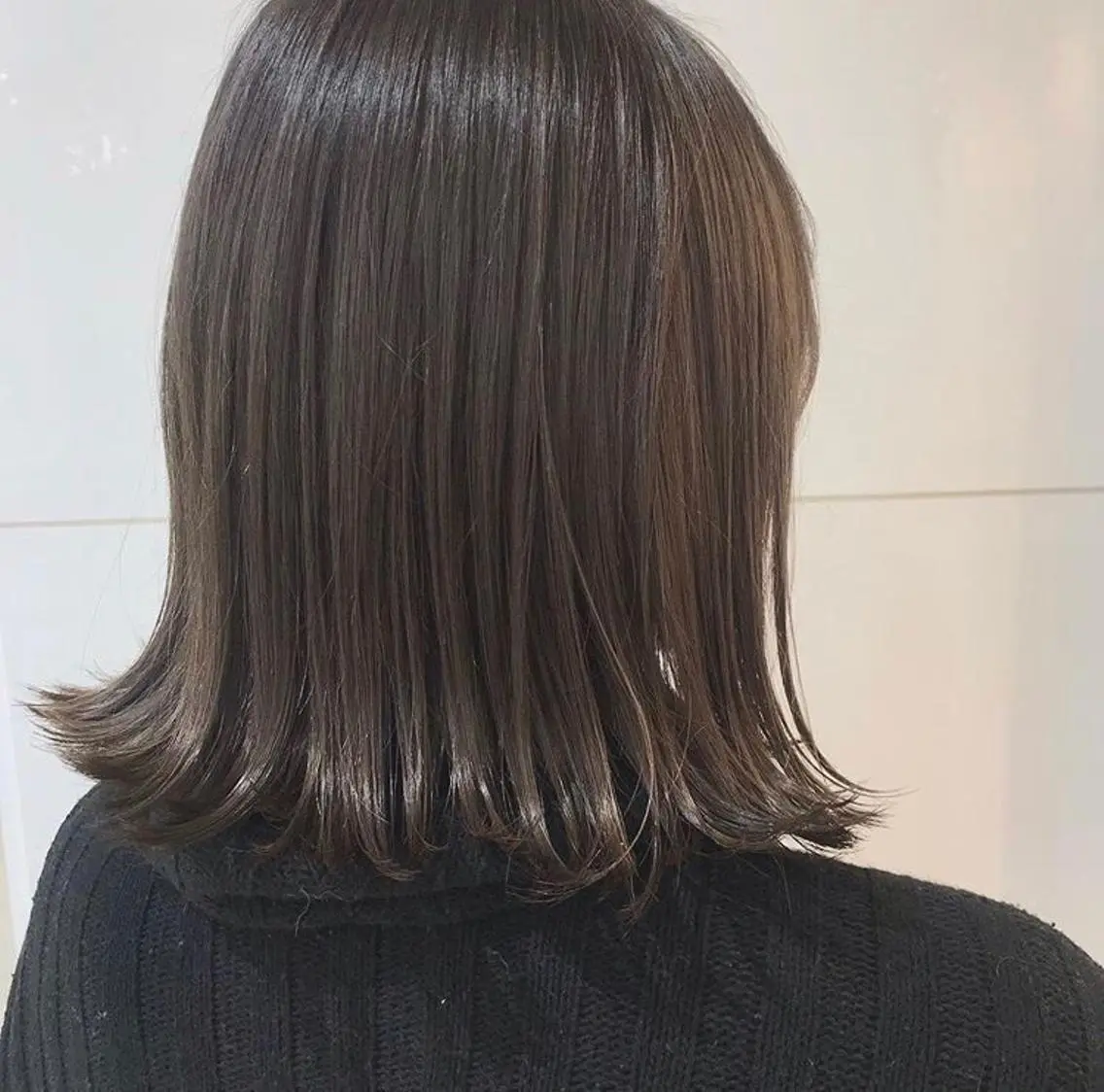 ミディアム ハイライト 田中 あかねのヘアスタイル