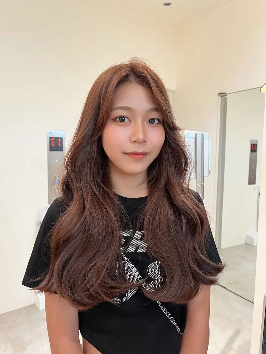 ロング カラー ヘアアレンジ 🪞ボブ特化/顔 まわり🧸mai🎀のヘアスタイル