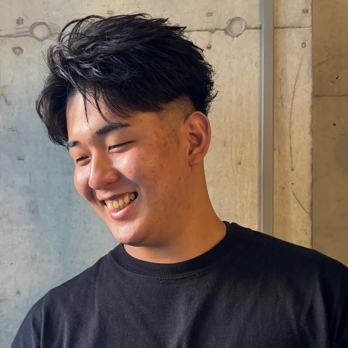 ショート パーマ メンズ フェザーパーマ メンズパーマ ショートヘア カット パーマ トリートメント ヘアセット お悩み×垢抜け特化 KAYA/渋谷のヘアスタイル