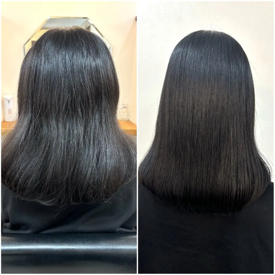 ミディアム 縮毛矯正 ぬくい せいな💫のヘアスタイル