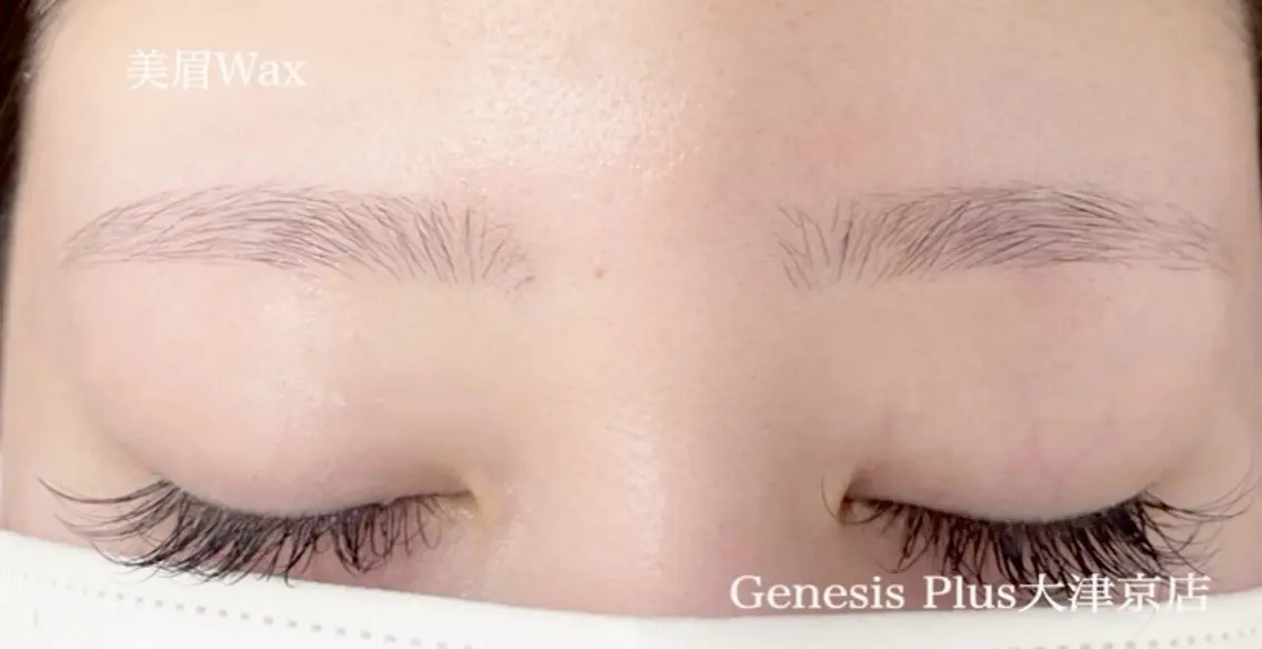 アイブロウ ワックス脱毛 Genesis Plus大津京店のマツエク・マツパデザイン