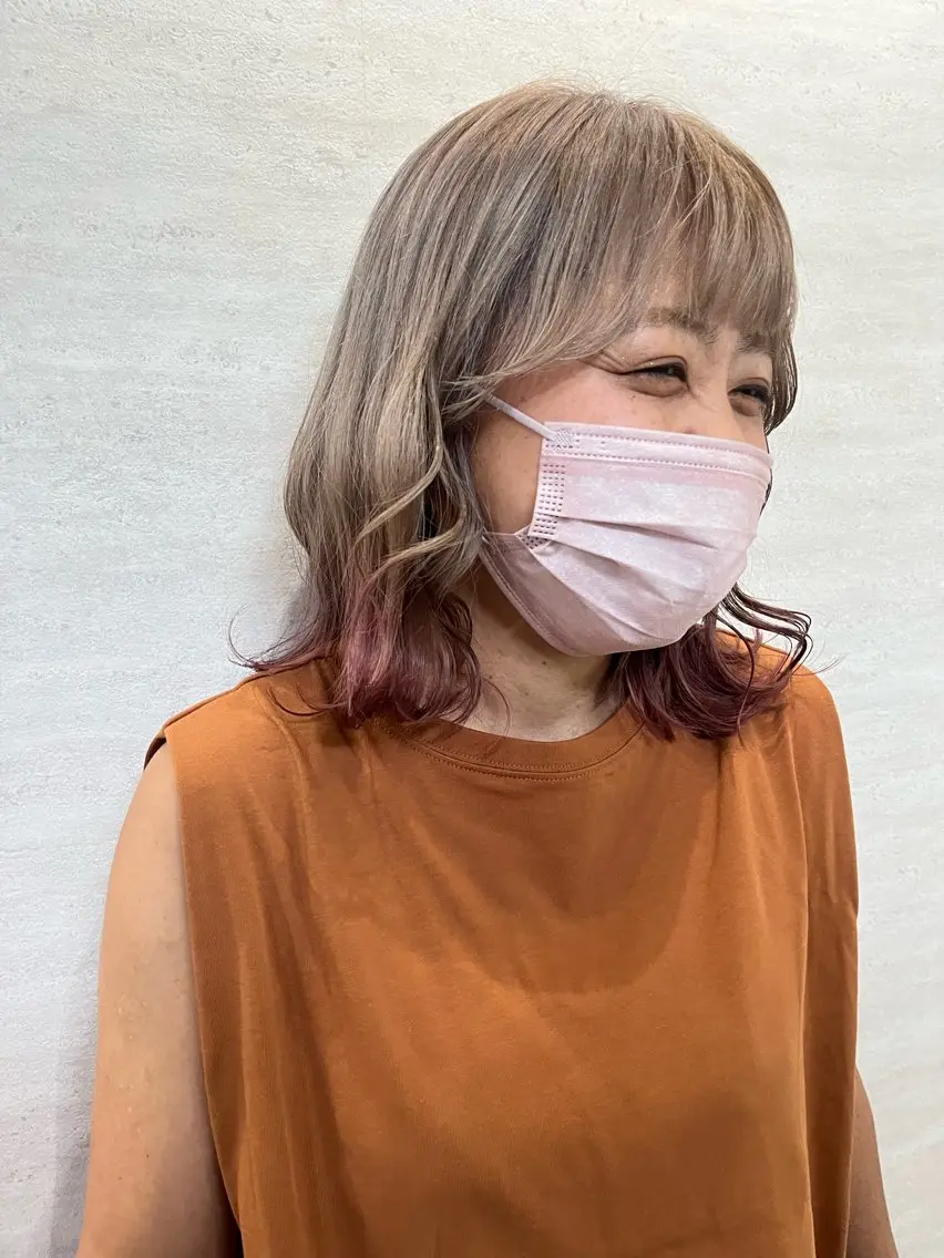 ミディアム ヘアカラー 駅チカ【ali'i】 アリイ花崎友美☘のヘアスタイル