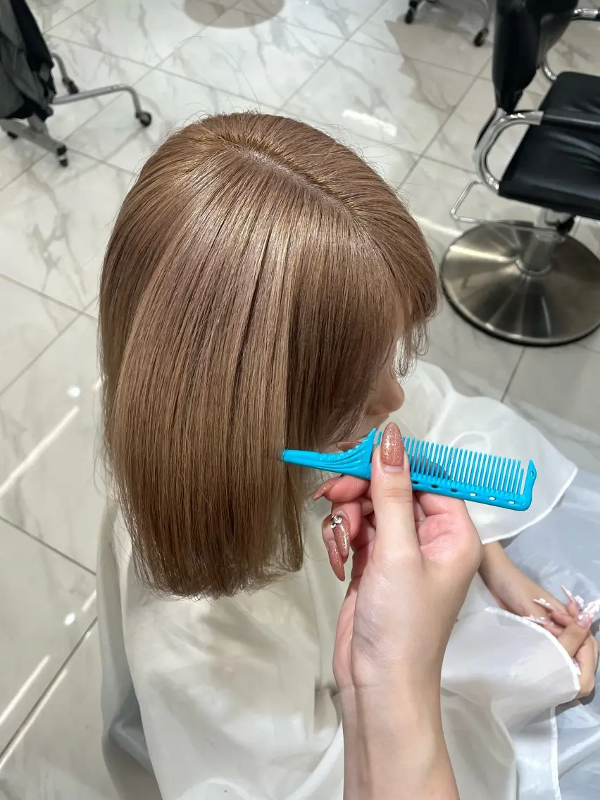 ミディアム ヘアカラー 渋谷美容師 yuiのヘアスタイル