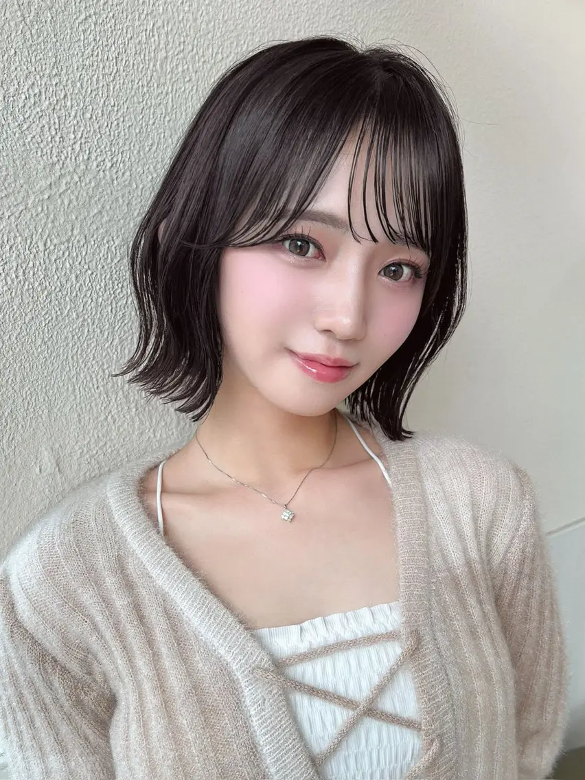 ミディアム ボブ カット トリートメント 山﨑 翼のヘアスタイル
