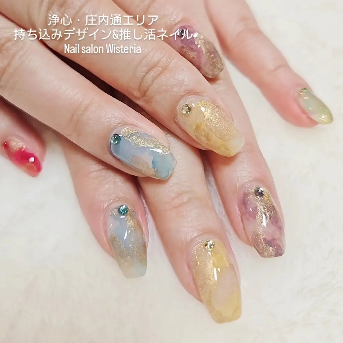 ネイル 手描きアート&推し活 🌟Wisteriaのネイルデザイン