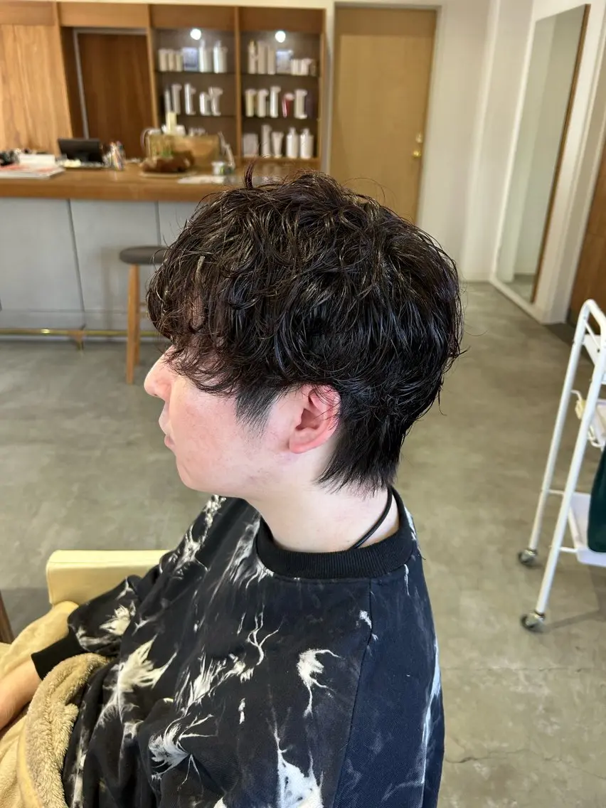ショート パーマ メンズ メンズパーマ カット パーマ 佐藤 悠生 メンズパーマ.カットのヘアスタイル
