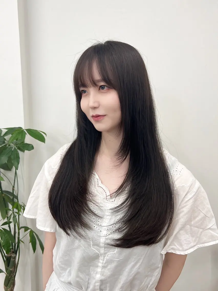 セミロング カラー 韓国風ヘア 似合わせカット 小顔カット カット ヘアカラー トリートメント 渋谷レイヤーカット❌ 縮毛矯正専門/武田涼のヘアスタイル