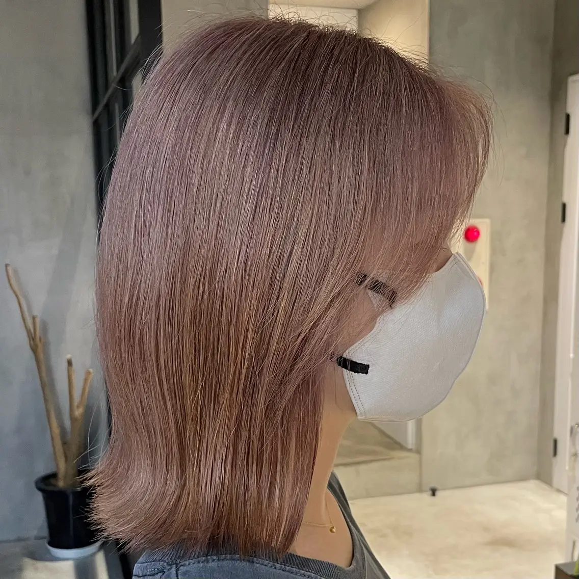 ミディアム カラー ヘアカラー ひなた/elima 調布/暖色カラーのヘアスタイル