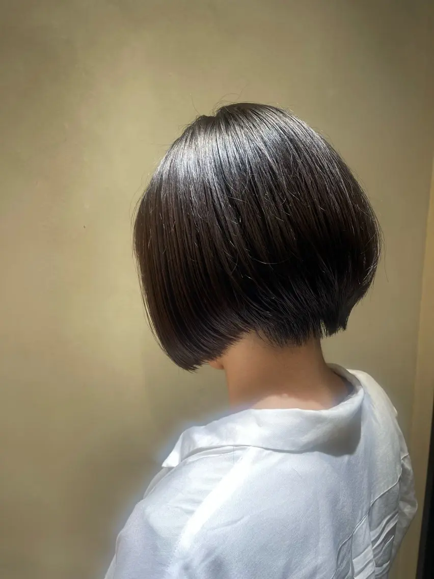 ショート ボブ／メンズパーマ 琢磨のヘアスタイル
