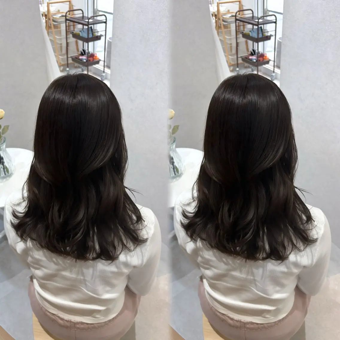 セミロング カラー 透明感/チョコカラー 💍TAMA💍のヘアスタイル